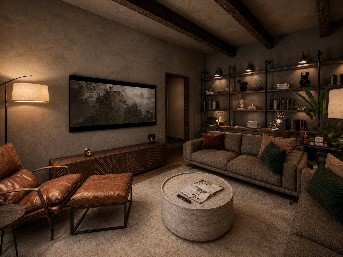 A second view of the redesigned living room